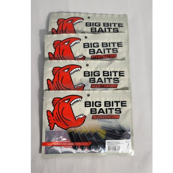 4 Big Bite Baits ScentSation Fishing Lures Lot New Scent-Infused Formula - Picture 2 of 5